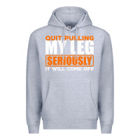 Heather Grey Quit Pulling My Leg Ampu Wheelchair Prosthetic Premium Hoodie - longCreatives
