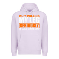 Lilac Quit Pulling My Leg Ampu Wheelchair Prosthetic Premium Hoodie - longCreatives