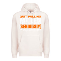 Pale Pink Quit Pulling My Leg Ampu Wheelchair Prosthetic Premium Hoodie - longCreatives