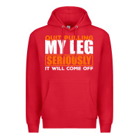 Red Quit Pulling My Leg Ampu Wheelchair Prosthetic Premium Hoodie - longCreatives