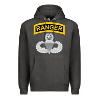 Charcoal Heather Ranger and Airborne Master Premium Hoodie - longCreatives