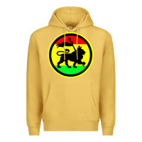 Antique Gold Rasta Lion Premium Hoodie - longCreatives