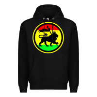 Black Rasta Lion Premium Hoodie - longCreatives