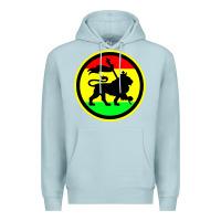 Blue Mist Rasta Lion Premium Hoodie - longCreatives