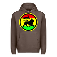 Coffee Rasta Lion Premium Hoodie - longCreatives