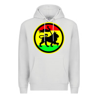 Dove Grey Rasta Lion Premium Hoodie - longCreatives