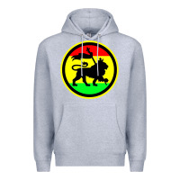 Heather Grey Rasta Lion Premium Hoodie - longCreatives