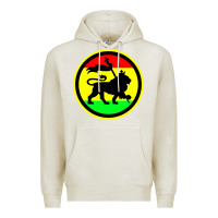 Oatmeal Heather Rasta Lion Premium Hoodie - longCreatives