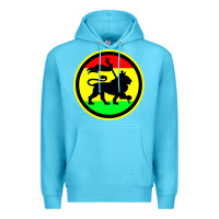 Ocean Blue Rasta Lion Premium Hoodie - longCreatives