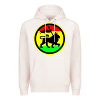 Pale Pink Rasta Lion Premium Hoodie - longCreatives