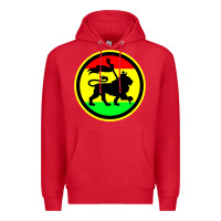 Red Rasta Lion Premium Hoodie - longCreatives
