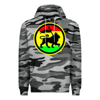 Slate Camo Rasta Lion Premium Hoodie - longCreatives