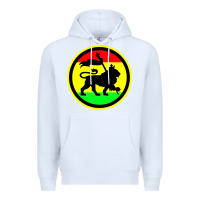 White Rasta Lion Premium Hoodie - longCreatives