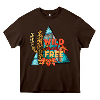Chocolate Brown Wıld and Free Heavy Core Tee - JahusDesignShop