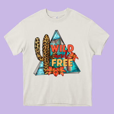 Wıld And Free Heavy Core Tee Designed By Jahusdesignshop