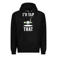 Black I'd Tap That TFunny Golf Premium Hoodie - longCreatives