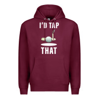 Burgundy I'd Tap That TFunny Golf Premium Hoodie - longCreatives
