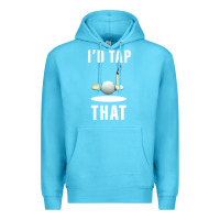 Ocean Blue I'd Tap That TFunny Golf Premium Hoodie - longCreatives