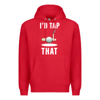 Red I'd Tap That TFunny Golf Premium Hoodie - longCreatives