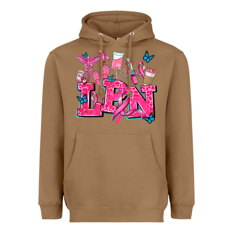 Lpn Cancer  Nurse With Heavyweight Hoodie by AdoDesignShop | Teevron
