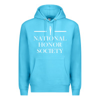 Ocean Blue National Honor Society Torch Premium Hoodie - longCreatives