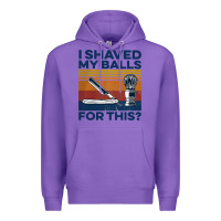 Purple Nice I Shaved My Balls For This Vintage Premium Hoodie - longCreatives