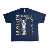 Navy boston terrier t  shirt boston terrier dog traits gift t  shirt Urban Heavy Tee - longCreatives