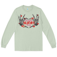 Matcha Happy Valentine's Day skeleton hands Long Sleeve Tee - FaDigitalArtStudio