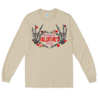 Happy Valentine's Day Skeleton Hands Long Sleeve Tee | Teevron