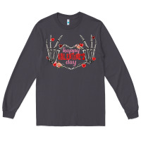 Smoke Happy Valentine's Day skeleton hands Long Sleeve Tee - FaDigitalArtStudio