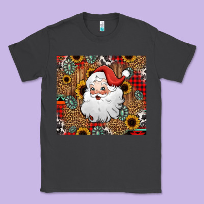 Western Santa Claus Classic Tee Designed By Jasminsmagicworld