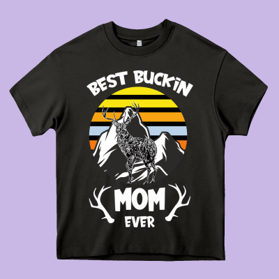 Best Buckin Mom Ever Heavy Core Tee Designed By Bettercallsaul