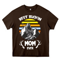 Chocolate Brown Best Buckin Mom Ever Heavy Core Tee - Bettercallsaul