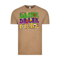 Vintage Coffee Drink drank drunk Mardi Gras Vintage Tee - HowdyJamesFarm