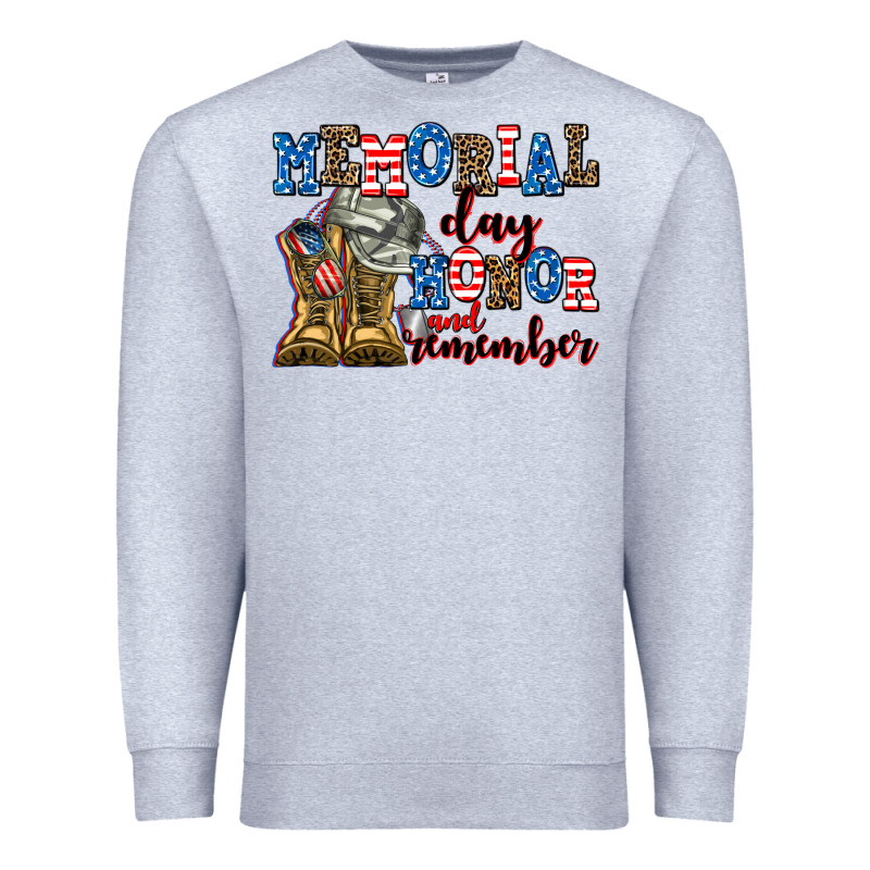 Memorial Day Honor And Remember Premium Sweatshirt by AdoDesignShop | Teevron