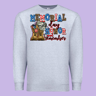 Memorial Day Honor And Remember Premium Sweatshirt Designed By Adodesignshop