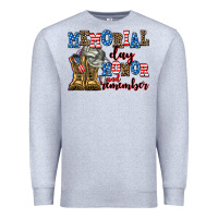 Heather Grey memorial day honor and remember Premium Sweatshirt - AdoDesignShop