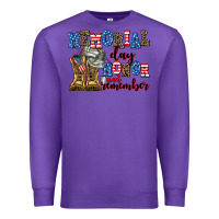 Purple memorial day honor and remember Premium Sweatshirt - AdoDesignShop