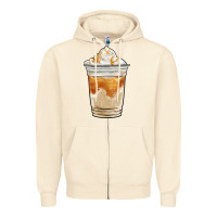 Sandshell iced caramel frappuccino coffee Zipper Hoodie - BarkalooDesign