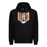 Black Christmas Pocket Premium Hoodie - CowhideDigitalArt