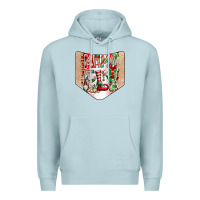 Blue Mist Christmas Pocket Premium Hoodie - CowhideDigitalArt
