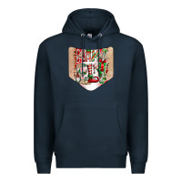 Navy Christmas Pocket Premium Hoodie - CowhideDigitalArt