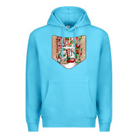 Ocean Blue Christmas Pocket Premium Hoodie - CowhideDigitalArt