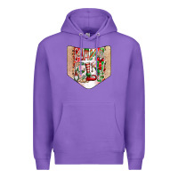Purple Christmas Pocket Premium Hoodie - CowhideDigitalArt