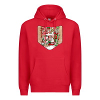 Red Christmas Pocket Premium Hoodie - CowhideDigitalArt