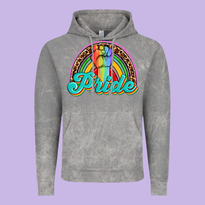 Pride Rainbow Vintage Hoodie Designed By Oliviacreatesart