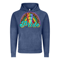 Vintage Denim pride rainbow Vintage Hoodie - OliviaCreatesArt