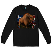 Black American Bison Long Sleeve Tee - Jasminsmagicworld