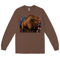 Chestnut American Bison Long Sleeve Tee - Jasminsmagicworld