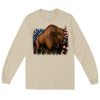 Mushroom American Bison Long Sleeve Tee - Jasminsmagicworld
